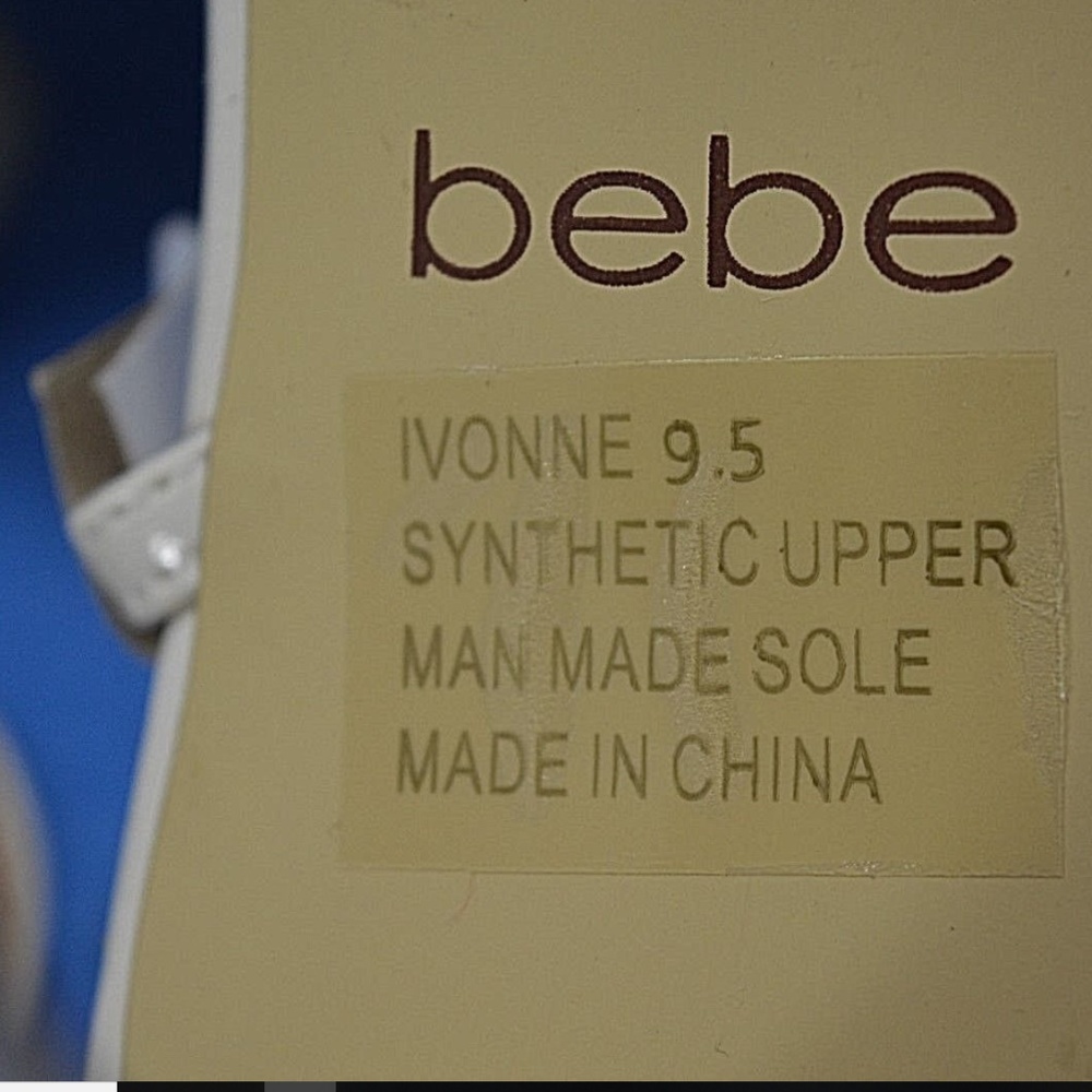 NEW Bebe Ivonne Twist Front Cream Colored Heels - Picture 7 of 8
